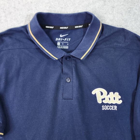 Nike Other - Nike Golf Polo Mens Size Medium Pitt Panthers Blue Dri-Fit Shirt AA2274-451
